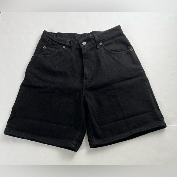 Vintage Levi’s 950 Relaxed Fit High Rise Denim Shorts Orange Tab - Picture 8 of 9